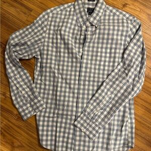 J. Crew Men's Light Blue Plaid Shirt